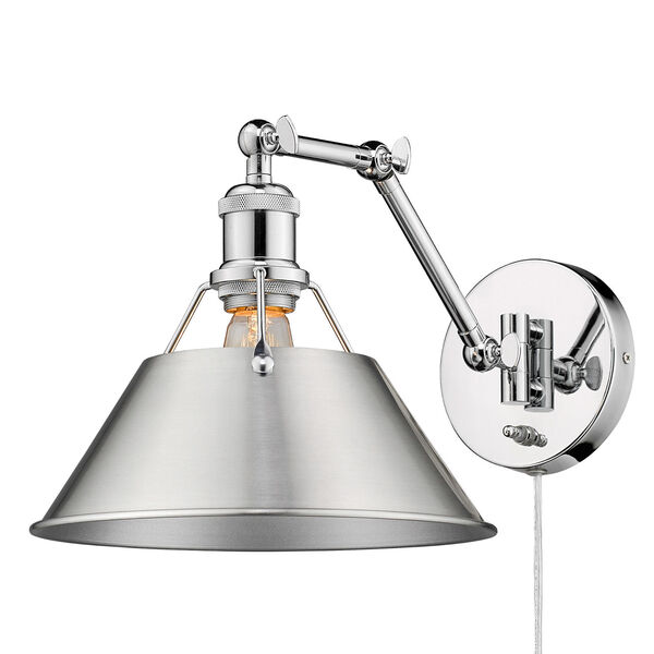 Orwell Chrome and Pewter One-Light Wall Sconce, image 1